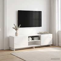 vidaXL TV-bänk 140 x 34,5 x 40 cm Vit Konstruerat trä