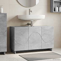 vidaXL Badrumsskåp Betonggrå 101 x 41 x 58 cm Konstruerat trä