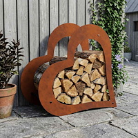 vidaXL Vedhållare 41 x 40 x 20 cm Väderbeständig stål Rostig