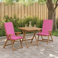 vidaXL Dyna till stol med hög rygg GEMERT 2 st 100% Polyester Rosa