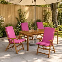 vidaXL Dyna till stol med hög rygg GEMERT 6 st 100% Polyester Rosa