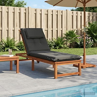 vidaXL Solstol Kudde GEMERT 100% Polyester Antracit 190 x 60 x 9 cm