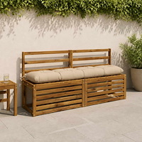vidaXL Bänk kudde VIANEN 100% Polyester Gräddvit 150 x 30 x 12 cm