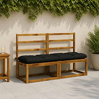 vidaXL Bänk kudde VIANEN 100% Polyester Svart 150 x 40 x 12 cm