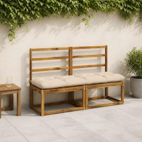 vidaXL Bänk kudde VIANEN 100% Polyester Gräddvit 150 x 40 x 12 cm