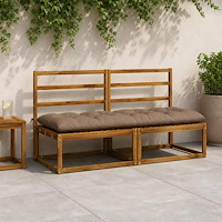 vidaXL Bänk kudde VIANEN 100% Polyester Taupe 180 x 60 x 12 cm