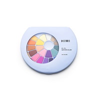 HIMI HIMI fast akvarellfärg – 38 färger, blå / HIMI Solid Watercolour Set –38, Pans Blue Edition