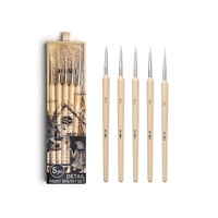 HIMI HIMI detaljpenslar – 5 gula runda penslar / HIMI Brush Set of 5