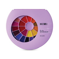 HIMI HIMI halvfuktig akvarellfärg – 24 färger, lila / HIMI Semi-Moist Watercolour Set - 24, Pans Purple Edition