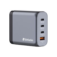VERBATIM Verbatim strömadapter - GaN - 3 x USB-C, USB - 140 watt