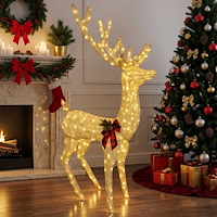 vidaXL 3D Julren LOVIISA 250 LED-lampor Varmvit 96 x 40 x 180 cm