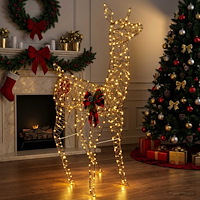 vidaXL 3D Julren LOVIISA 200 LED-lampor Varmvit 96 x 40 x 140 cm