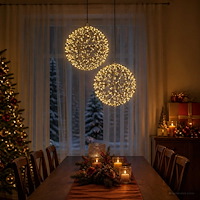 vidaXL Julfinialslampa 2 st 600 LED-lampor Varmvit Diameter 30 x 32 cm