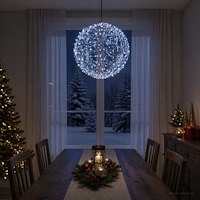 vidaXL Julfinialslampa 300 LED-lampor Kallvit Diameter 30 x 32 cm