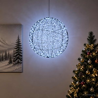 vidaXL Julfinialslampa 950 LED-lampor Kallvit Diameter 60 x 63 cm