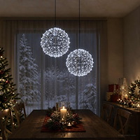 vidaXL Julfinialslampa 2 st 600 LED-lampor Kallvit Diameter 30 x 32 cm
