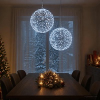 vidaXL Julfinialslampa 2 st 1500 LED-lampor Kallvit