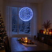 vidaXL Julfinialslampa 500 LED-lampor Blå Diameter 40 x 42 cm