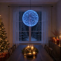 vidaXL Julfinialslampa 950 LED-lampor Blå Diameter 60 x 63 cm