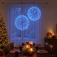 vidaXL Julfinialslampa 2 st 1500 LED-lampor Blå Diameter 50 x 52 cm