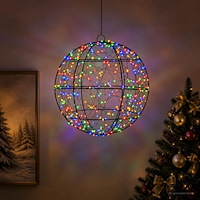 vidaXL Julfinialslampa 300 LED-lampor Mångfärgad Diameter 30 x 32 cm