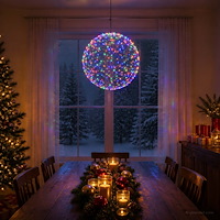 vidaXL Julfinialslampa 950 LED-lampor Mångfärgad Diameter 60 x 63 cm