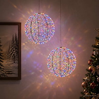 vidaXL Julfinialslampa 2 st 1500 LED-lampor Mångfärgad