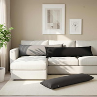 vidaXL Kudde med kudde HEERLEN Ljusgrå 40 x 145 cm Tyg