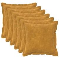 vidaXL Kudde med kudde HOUTEN 6 st Gul Mikrofiber Fleece