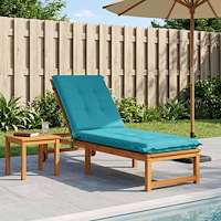 vidaXL Solstol Kudde GEMERT 100% Polyester Turkos 190 x 50 x 9 cm
