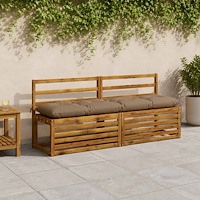 vidaXL Bänk kudde VIANEN 100% Polyester Taupe 160 x 40 x 12 cm