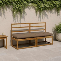 vidaXL Bänk Kuddar VIANEN 2 st 100% Polyester Taupe 160 x 50 x 12 cm