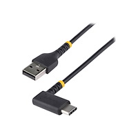 StarTech.com StarTech 6ft (2m) USB A to C Charging Cable Right Angle, Heavy Duty Fast Charge USB-C Cable, USB 2.0 A to Type-C, Durabl...