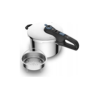 Tefal Tefal Secure Trendy tryckkokare 6 L + rostfri korg, Aqua Blu