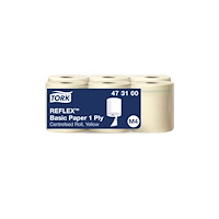 Essity Denmark A/S Aftørringspapir, Tork Reflex Basic 473100, 1-lags, 300 m, gu...