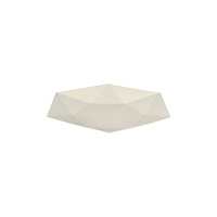 PAPSTAR Tallrik Papstar Hexa Diamond, bagasse, 26 x 23 cm, vit, förp...