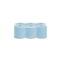 LUCART Torkpapper, Centerfeed-rulle, blå, 1-lagers, förpackning med...