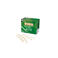 PAPSTAR Rörpinnar, Papstar Pure, trä, 11 cm x 5 mm, förpackning med...