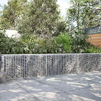 vidaXL Gabion med 5 mm tråd och 5x2,5 cm nät 200x10x50 cm