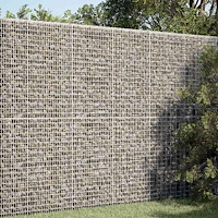 vidaXL Gabion med 5 mm tråd och 5x2,5 cm nät 150x10x200 cm