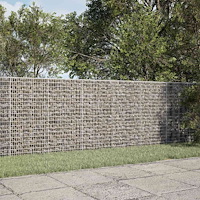 vidaXL Gabion med 5 mm tråd och 5x2,5 cm nät 300x20x100 cm