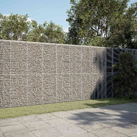 vidaXL Gabion med 5 mm tråd och 5x2,5 cm nät 500x20x200 cm