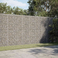 vidaXL Gabion med 5 mm tråd och 5x2,5 cm nät 300x30x200 cm