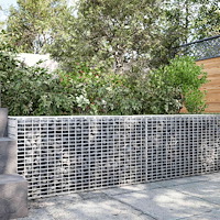 vidaXL Gabion med 5 mm tråd och 5x2,5 cm nät 50x50x50 cm