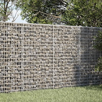 vidaXL Gabion med 5 mm tråd och 5x2,5 cm nät 100x100x100 cm