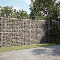 vidaXL Gabion med 5 mm tråd och 5x10 cm nät 1000x20x200 cm