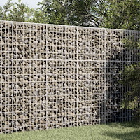 vidaXL Gabion med 5 mm tråd och 5x10 cm nät 150x50x150 cm