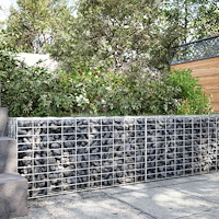 vidaXL Gabion med 5 mm tråd och 5x10 cm nät 150x100x50 cm
