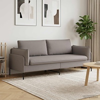 vidaXL 3-Sits soffa Taupe 222 x 81 x 89 cm Tyg