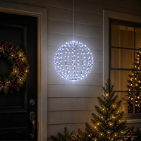 vidaXL Julspira med belysning 96 LED-lampor Blå Diameter 30 x 32 cm